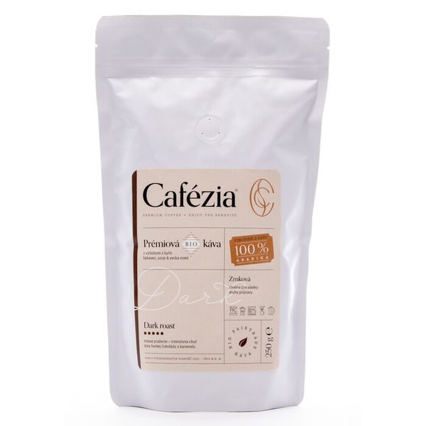 Cafezie Dark roast zrnková BIO