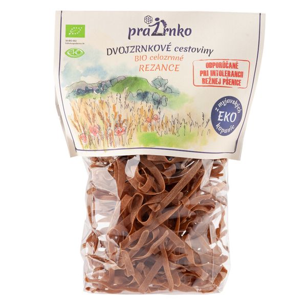 Dvouzrnkové těstoviny nudle celozrnné BIO 250g Prazrnko