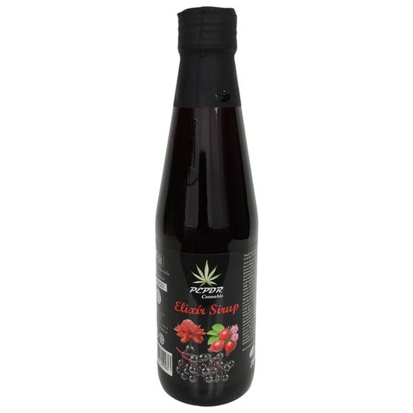 Elixír sirup - šipka &amp; bez &amp; zázvor s konopí 250ml PEPDR Cannabis