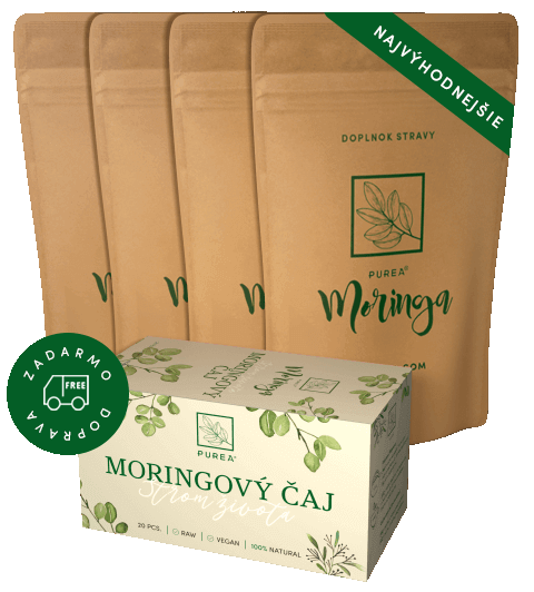 Moringa Family pack - 480ks kapslí + čaj PUREA