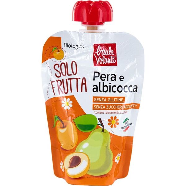 Hruška a meruňka - ovocná kapsička Solo Frutta BIO 100g Baule Volante