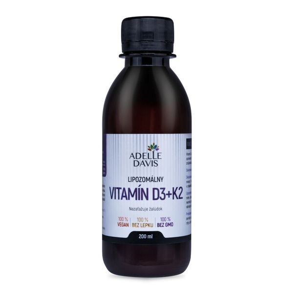 Lipozomální vitamín D3+K2 200ml Adelle Davis