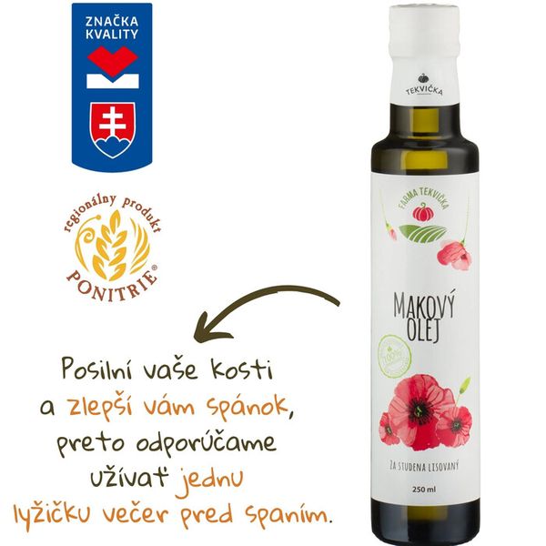 Makový olej 250ml Farma Tekvička