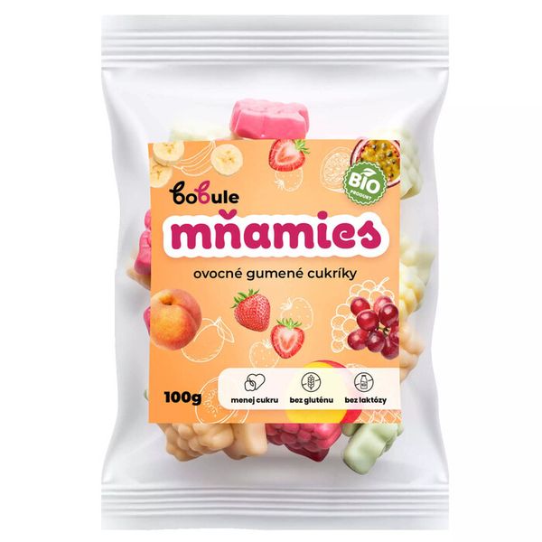 Mňamies - ovocné gumové bonbóny BIO 100g Bobule