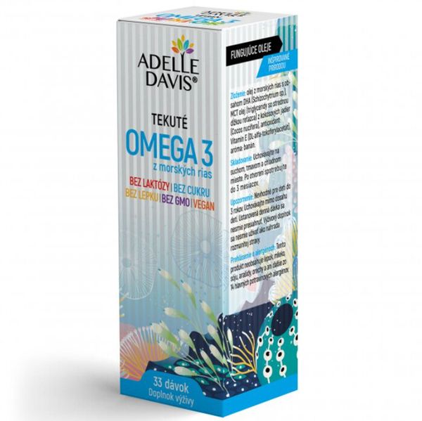 Omega 3 z mořských řas 50ml Adelle Davis