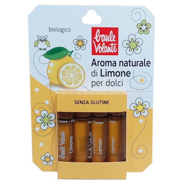 Přírodní citrónové aroma do pečení BIO 4 x 2ml Baule Volante