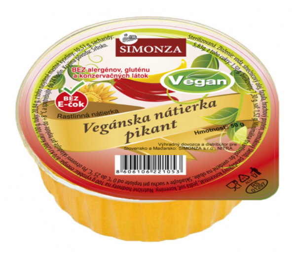 Veganská pomazánka pikant 50g SIMONZA