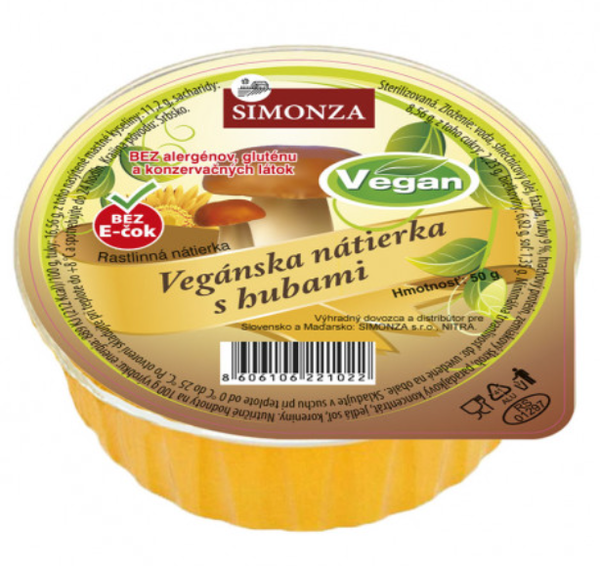 Veganská pomazánka s houbami 50g SIMONZA